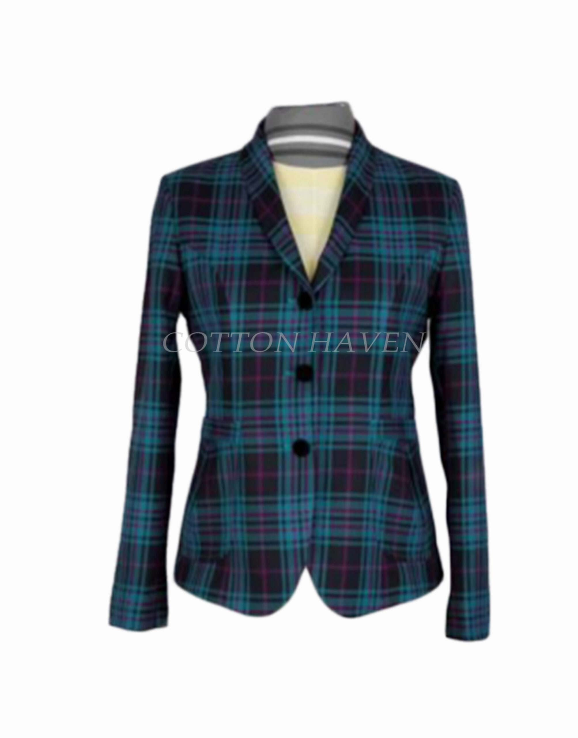 Premium Classic Women Tartan Check Jacket COBLAW- GR15877