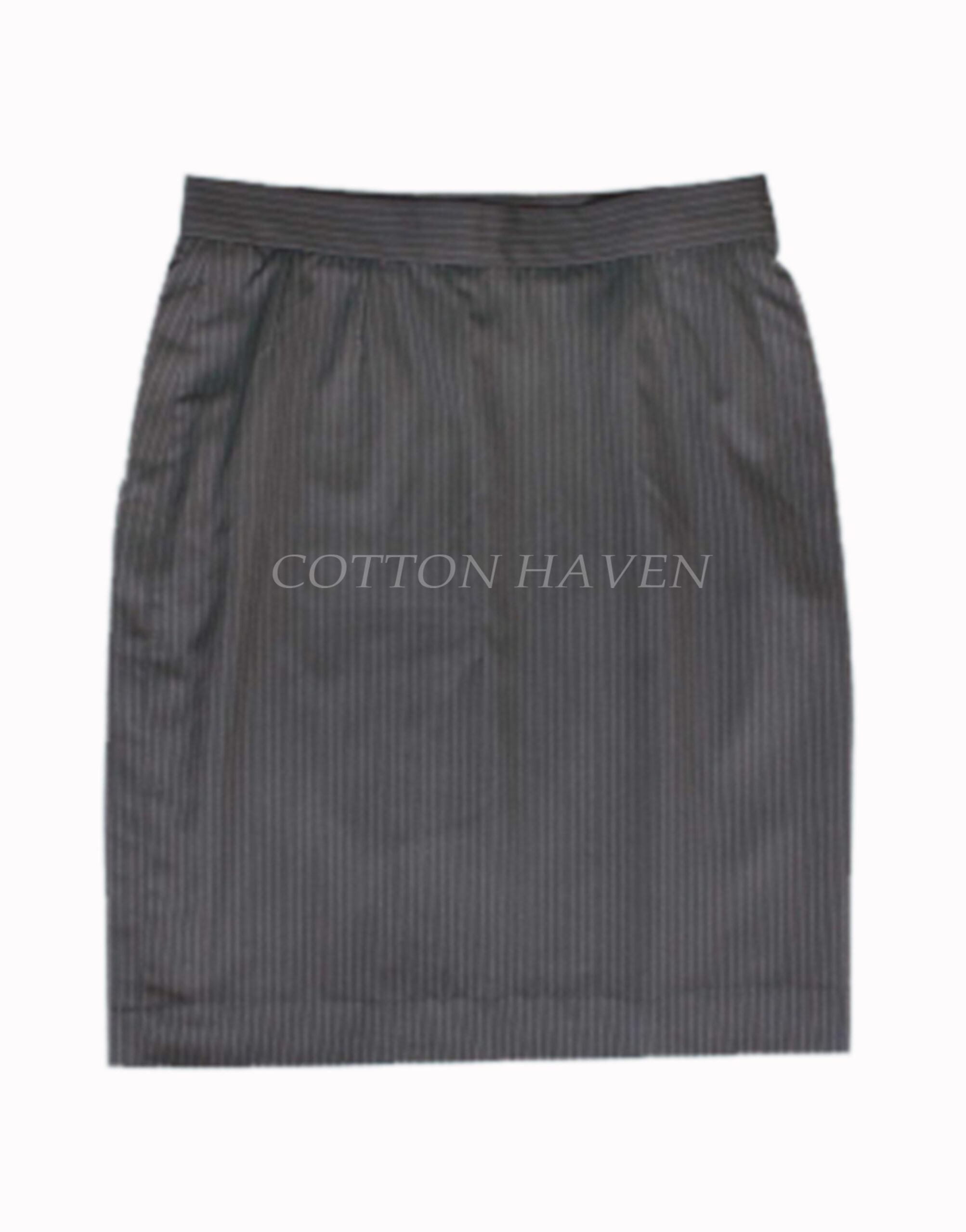 PREMIUM CLASSIC FINE WOOL STRIPE SKIRT CHBN 7006