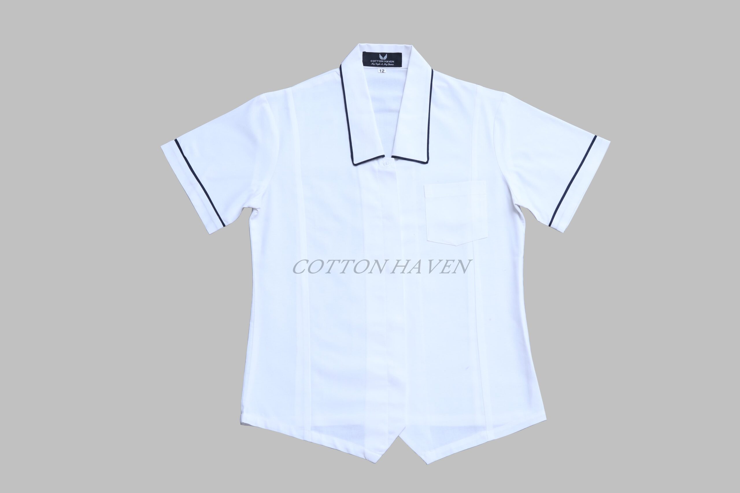 Girls Half Sleeve Organic Cotton Oxford Weave Shirt - CHSHI 508