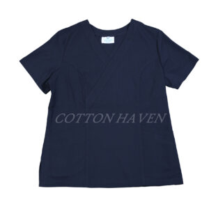 POLY VISCOSE  SPANDEX  ANTIMICROBIAL HOSPITAL  SCRUB TOP CH 8001