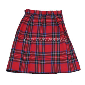 Girls Poly Viscose Check  Skirt - CH 901