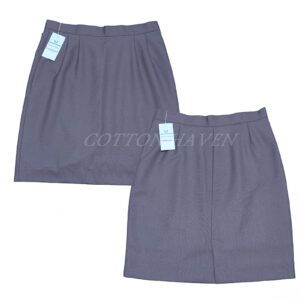 LADIES CORPORATE/HEALTH WEAR FRONT PLEATED POLY WOOL  SPANDEX  SKIRT CHBN 7005