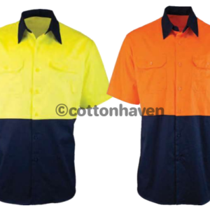 Hi-Vis Two Tone Short Sleeve Drill Shirt
