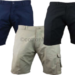 Cotton Canvas Cargo Work Shorts
