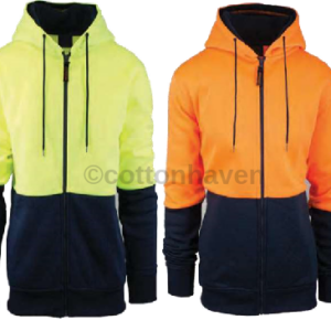 POLYESTER FLEECE Full Zip, Hooded Fleece Top