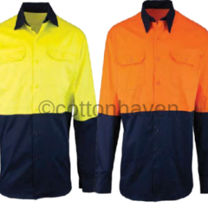Hi-Vis Two Tone Long Sleeve Drill Shirt