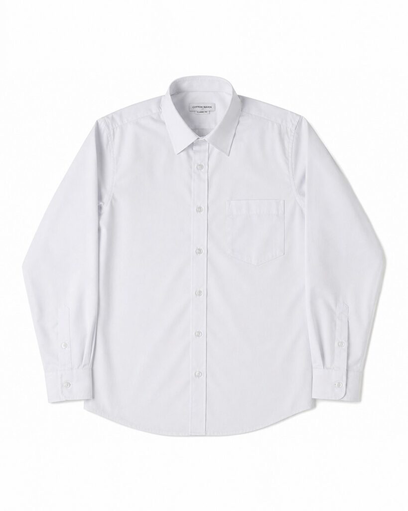 Boys Long Sleeve Shirt - Poly Cotton
