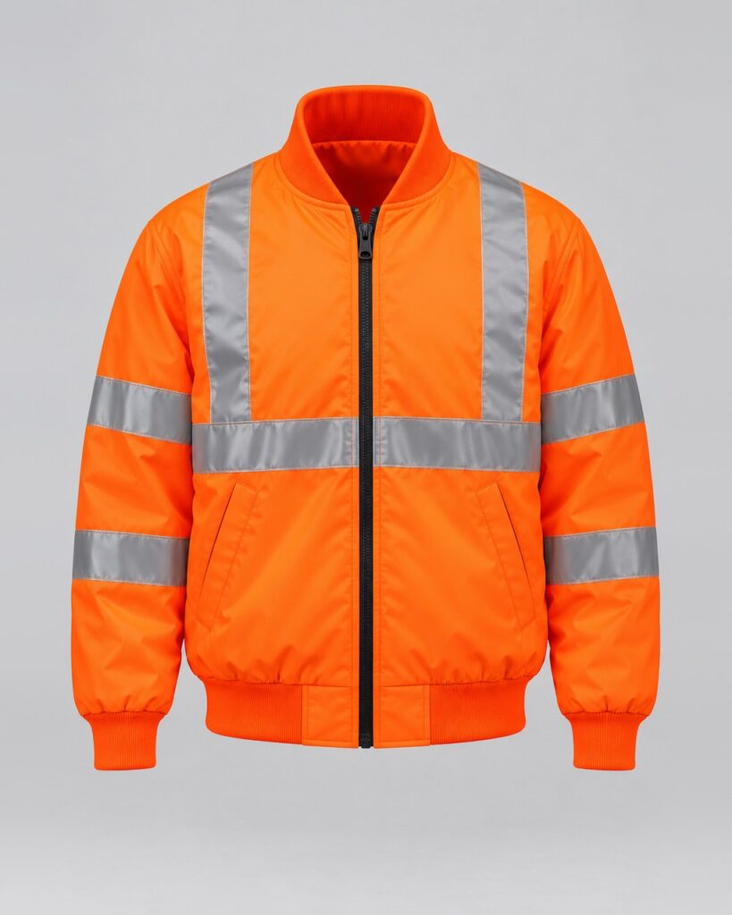 Hi-Vis Bomber Jacket — Orange