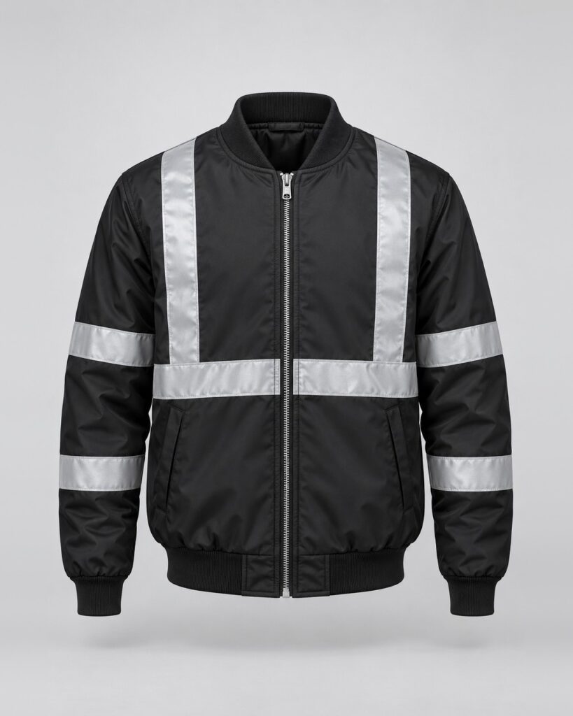 Hi-Vis Bomber Jacket — Black
