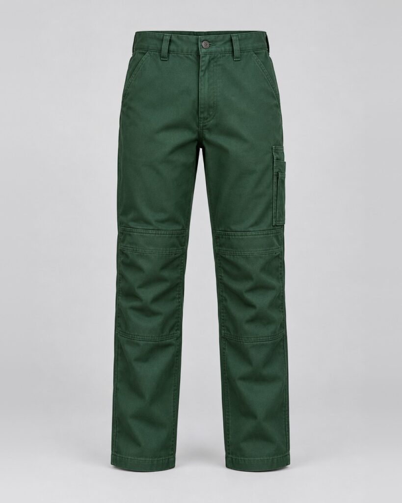Cotton Drill Pants — Bottle Green