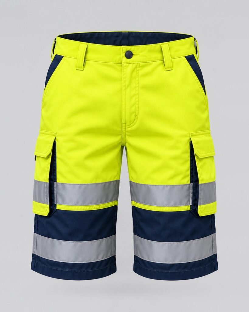 Hi-Vis Cargo Shorts — Yellow/Navy