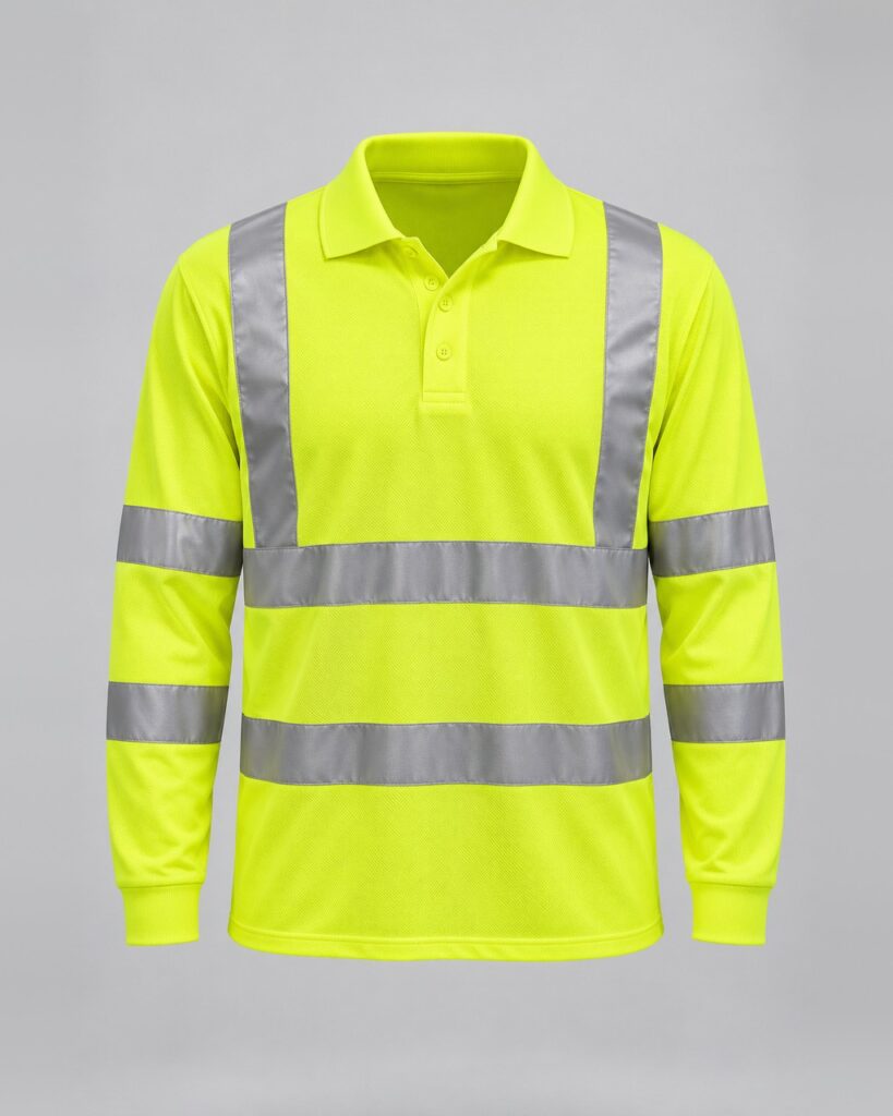 Hi-Visible Polo — Yellow Long Sleeve