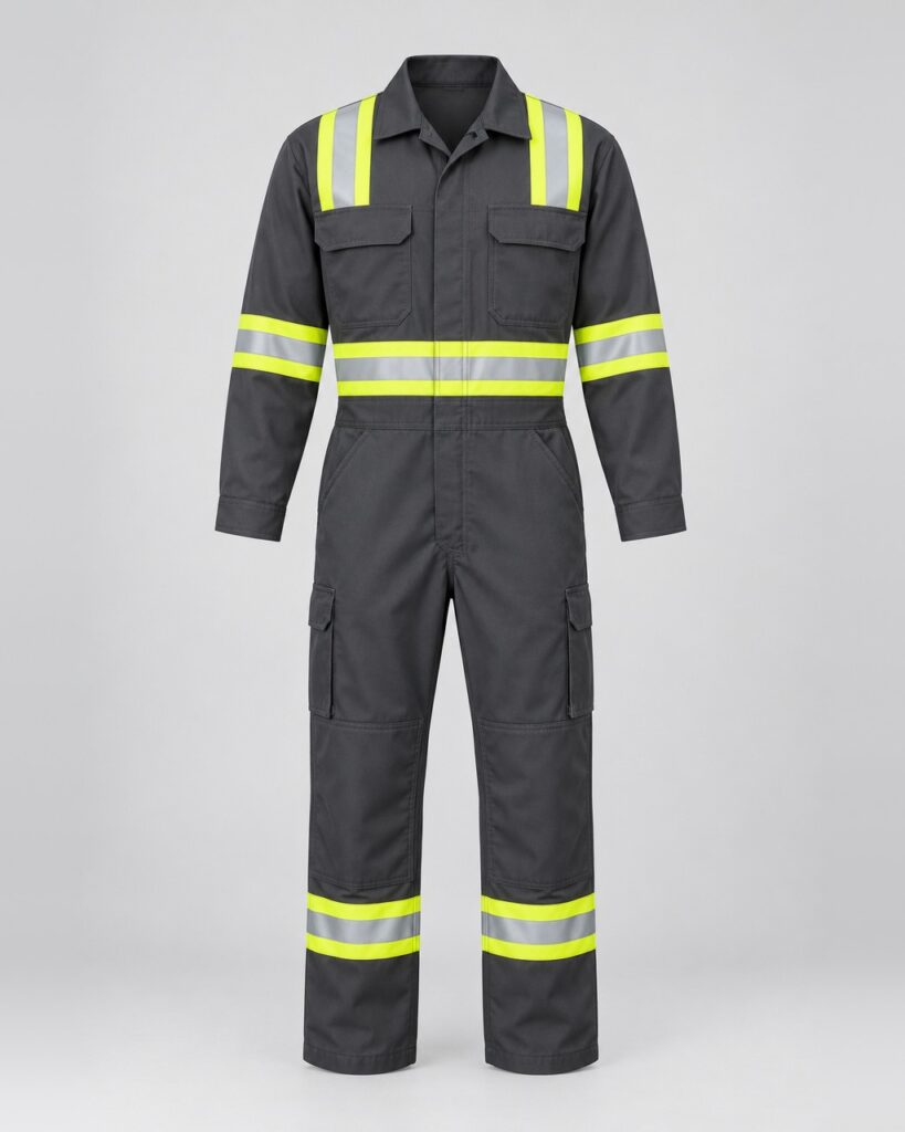Hi-Visible Industrial Coverall — Charcoal