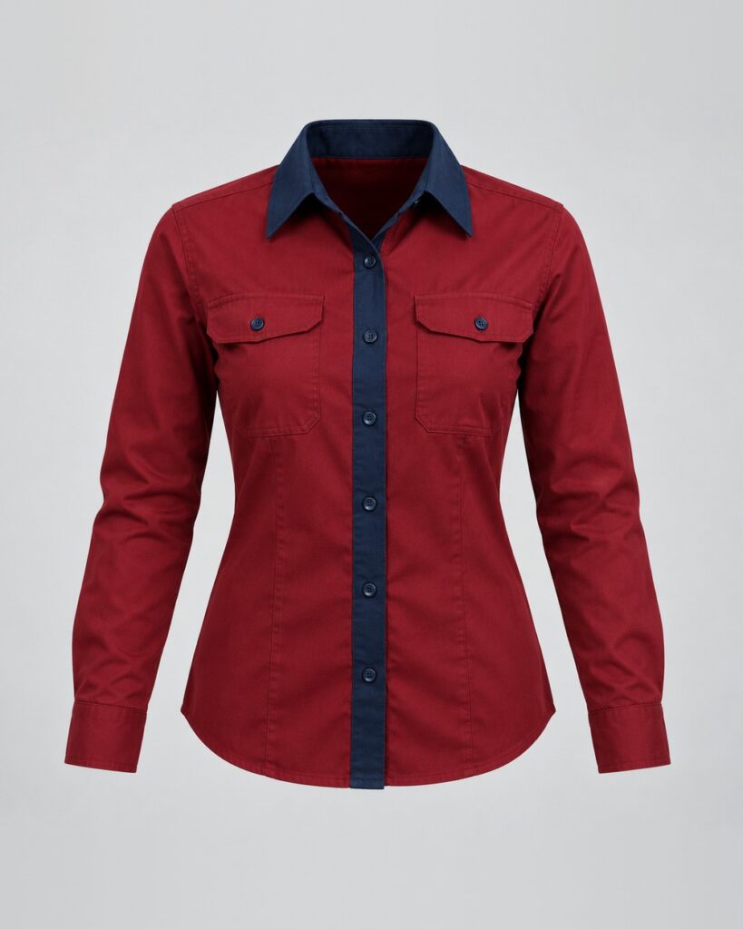 Cotton Drill Ladies Long SL Shirt