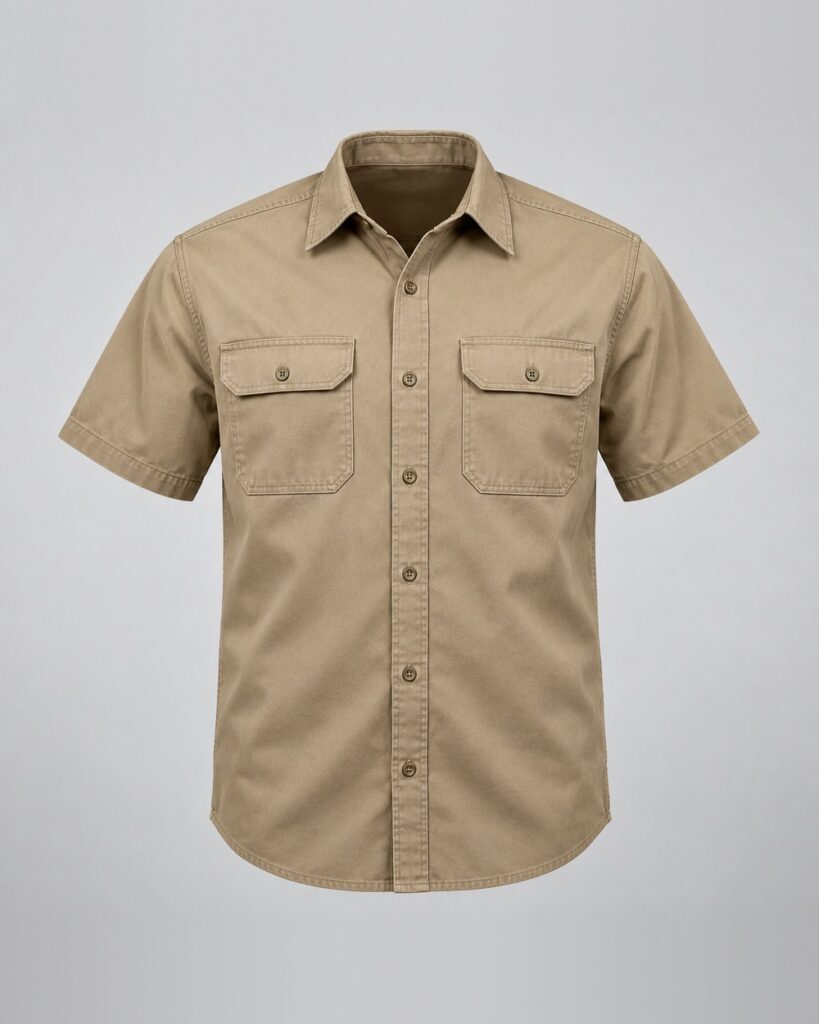 Cotton Drill Short SL Shirt